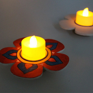 전통 꽃촛대(촛대+LED촛불) 명절 만들기재료