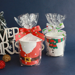 산타와 눈사람 종이컵 사탕포장(5인) 겨울만들기재료