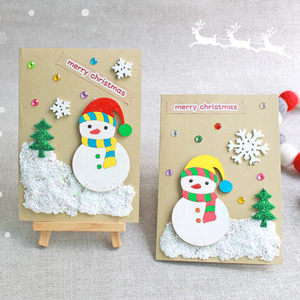 크리스마스 눈사람 성탄카드(5인) 겨울만들기재료